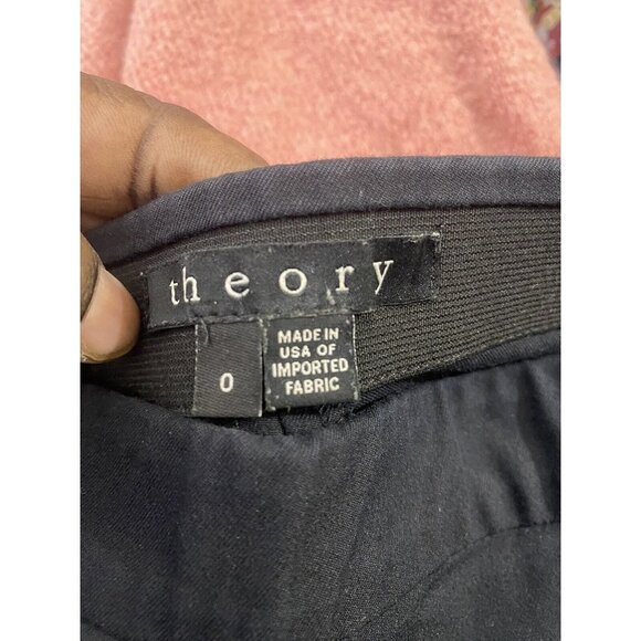 Theory Womens Thaniel Approach Slim Pull On Pants Straight Leg in Black Size 0 - Picture 4 of 9